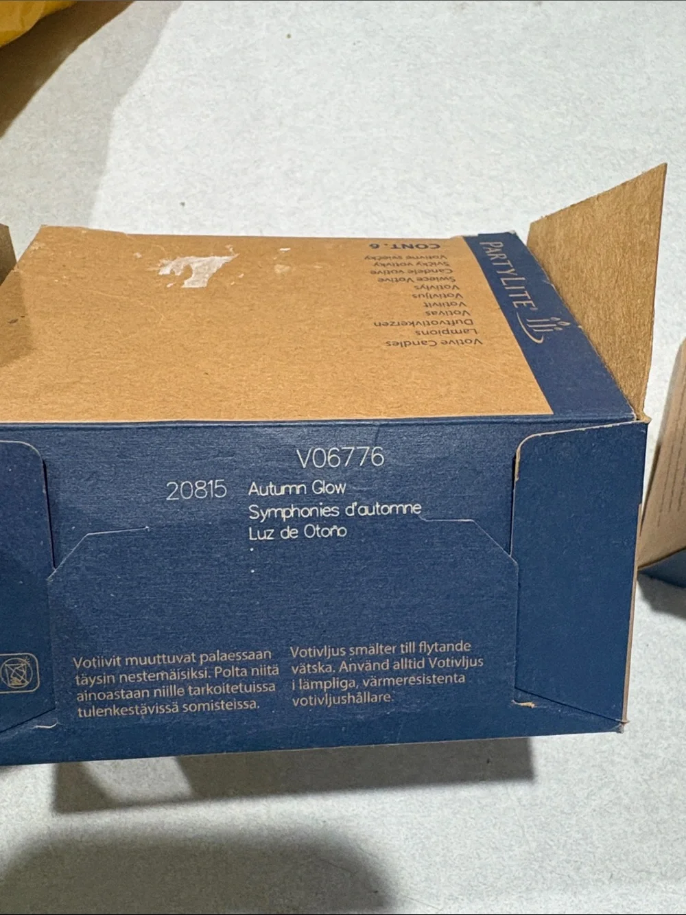 PartyLite Autumn Glow & White Cedar Leaf Scents Votive Candle Boxes lot of 18